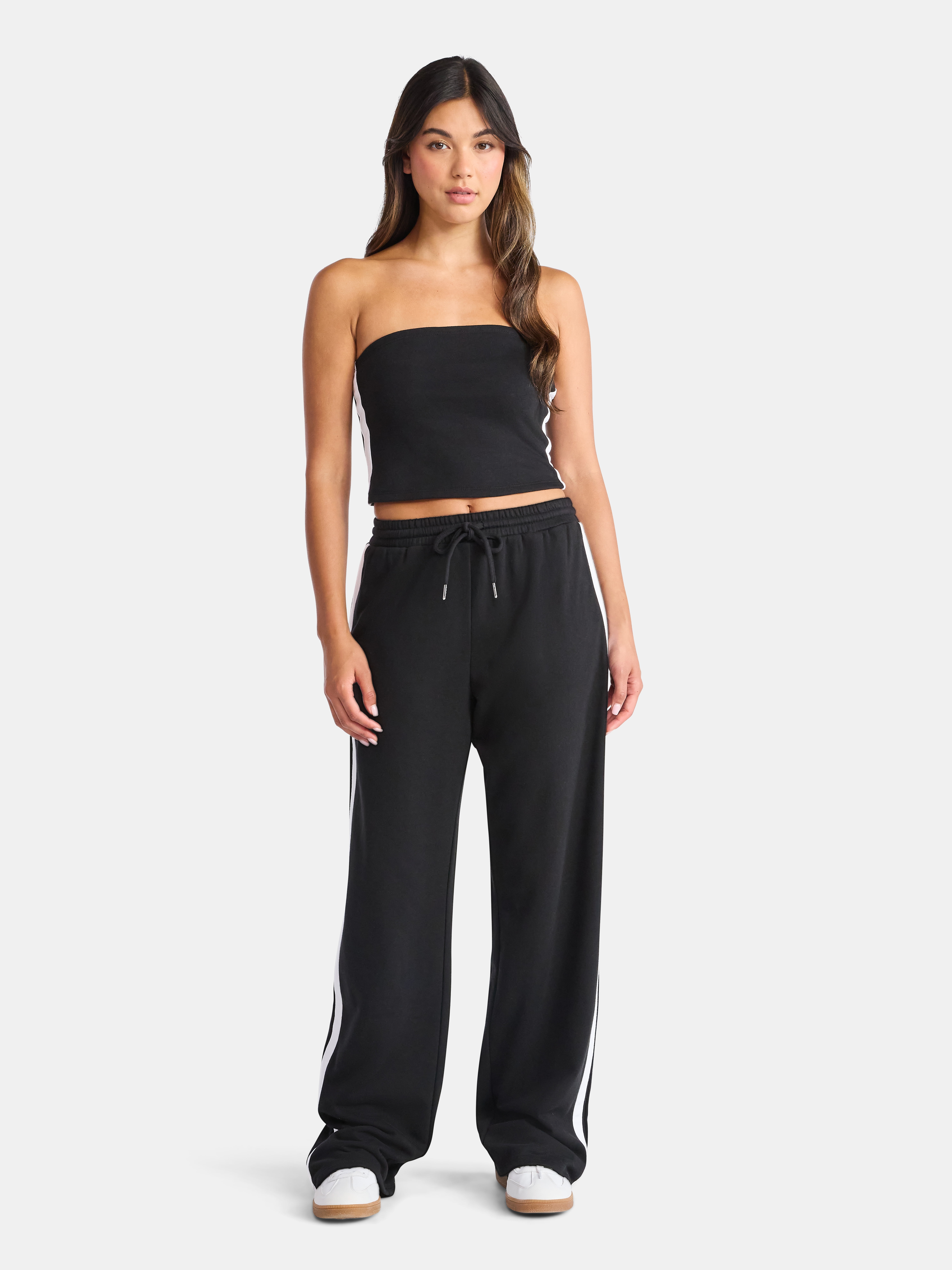 No Boundaries French Terry Tube Top and Pants Set 2-Piece Women's