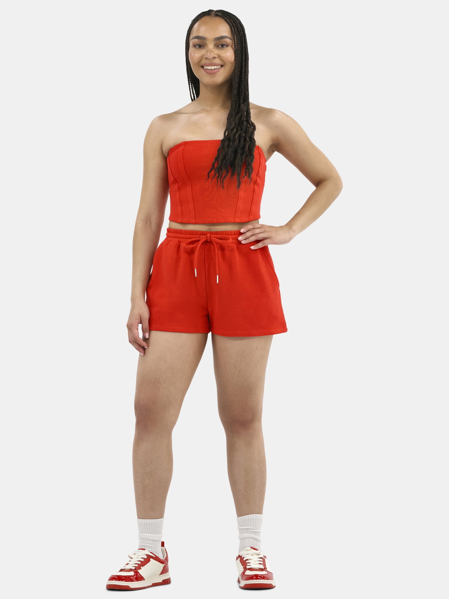 トップス theredthread S garter bare shorts set THEREDTHREAD / ザレッドスレッド】S garter bare shorts set