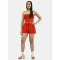thumbnail image 1 of No Boundaries French Terry Tube Top and Shorts Set, 2-Piece, Women's, 1 of 5