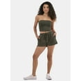 thumbnail image 1 of No Boundaries French Terry Tube Top and Shorts Set, 2-Piece, Women's, 1 of 5