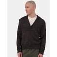 thumbnail image 1 of No Boundaries Men's Fuzzy Cardigan Sweater, Sizes XS-3XL, 1 of 5