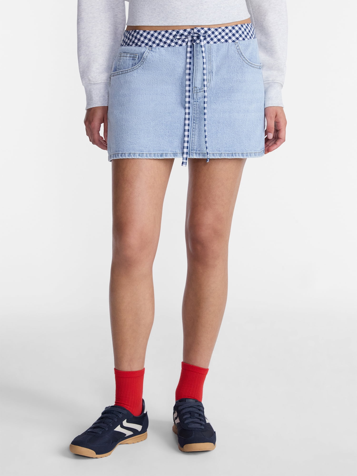 No Boundaries Game Day Denim Skirt, Women's XXS-XXL
