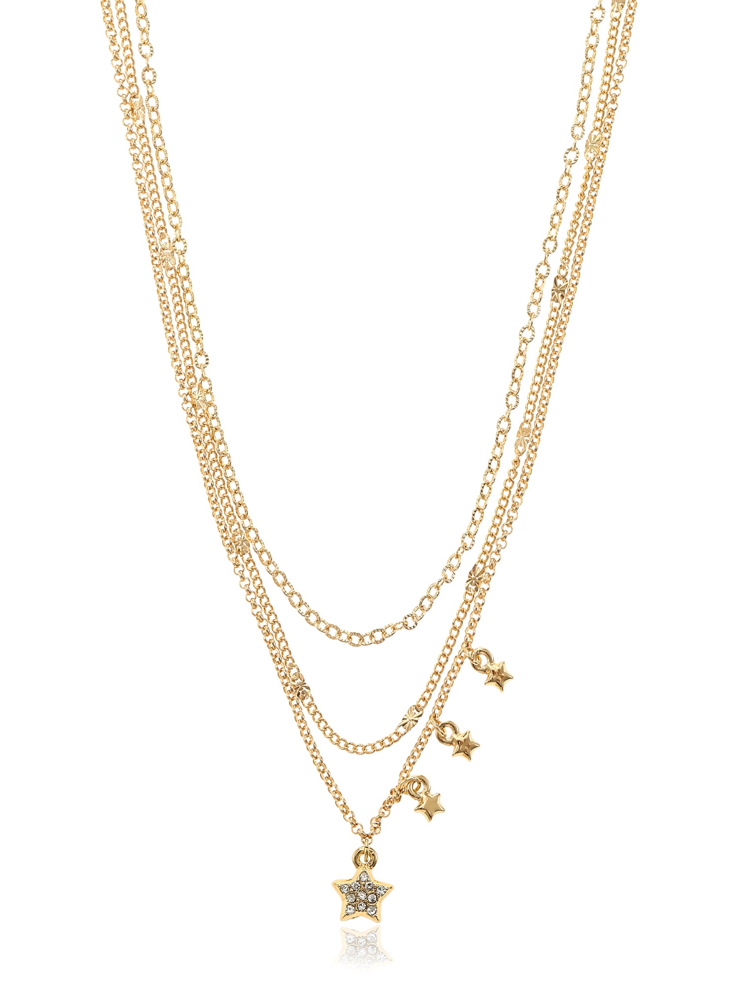 No Boundaries Layered Necklace Set, Gold Tone, 3-Piece
