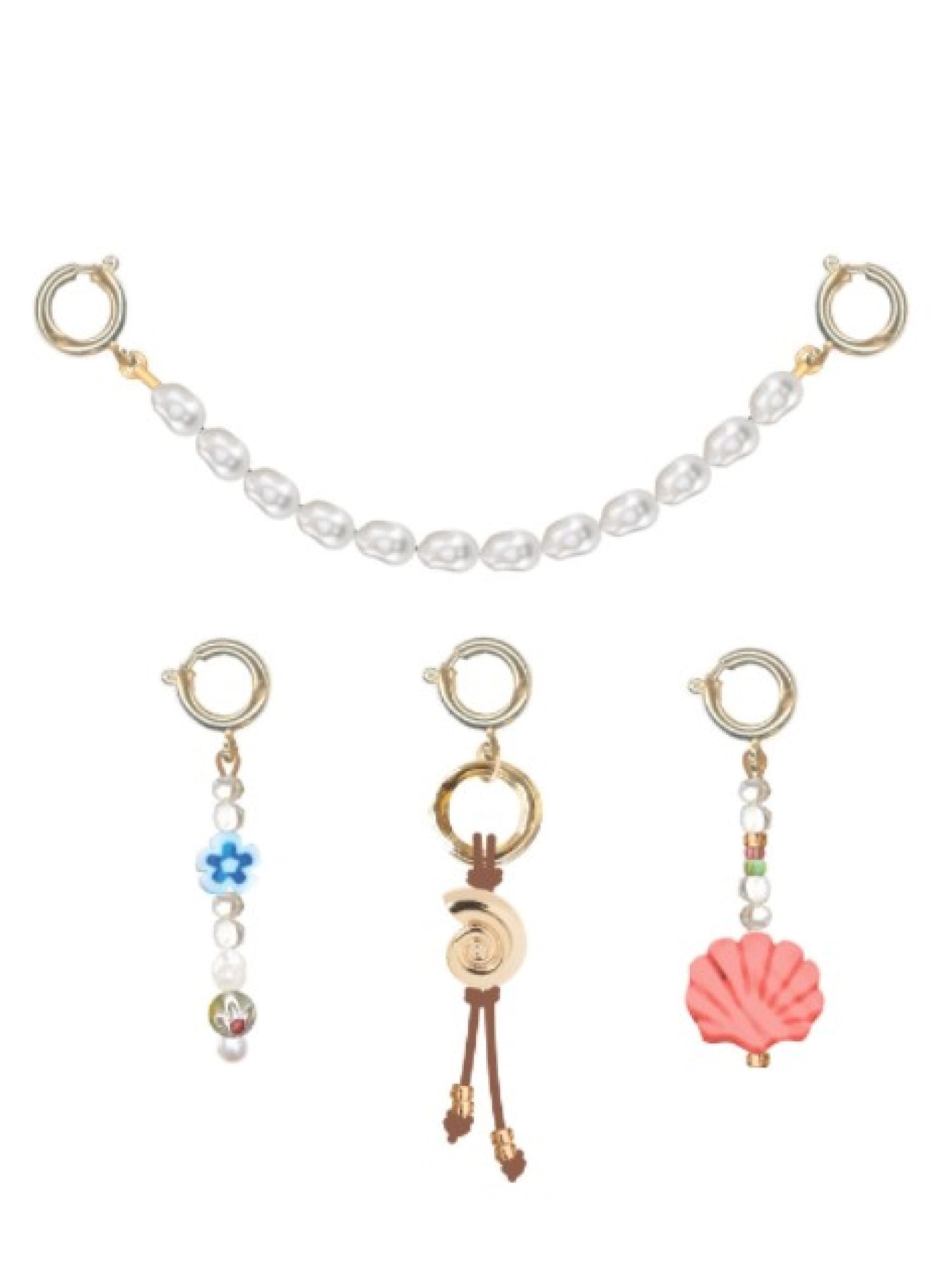 Goldtone Charm Set, 4 Pieces