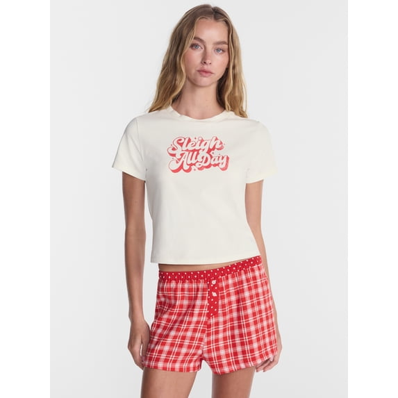 No Boundaries Graphic Baby Sleep Tee, Women's XS-XXL