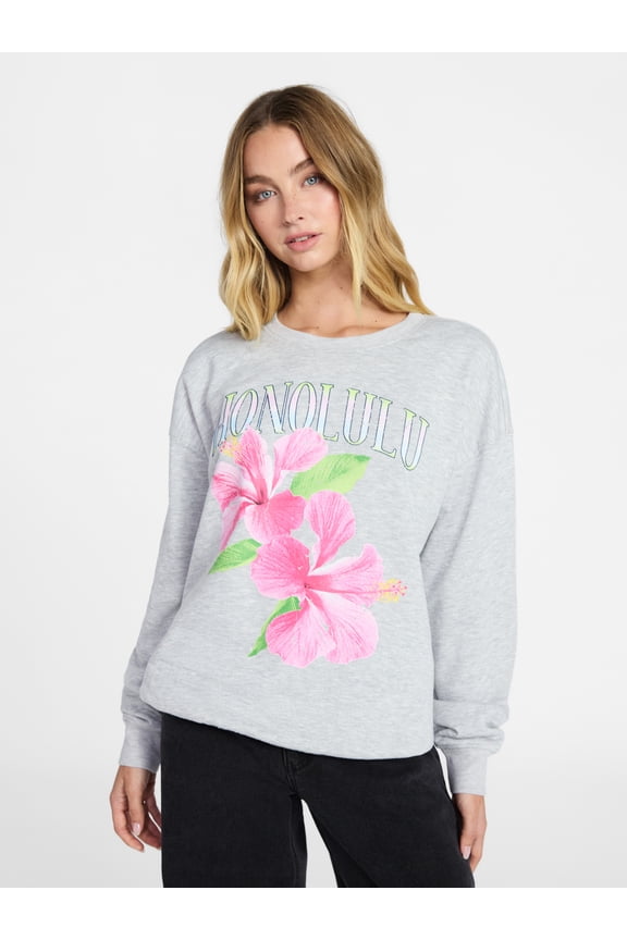 Graphic Crewneck Sweatshirt, Women's and Women's Plus