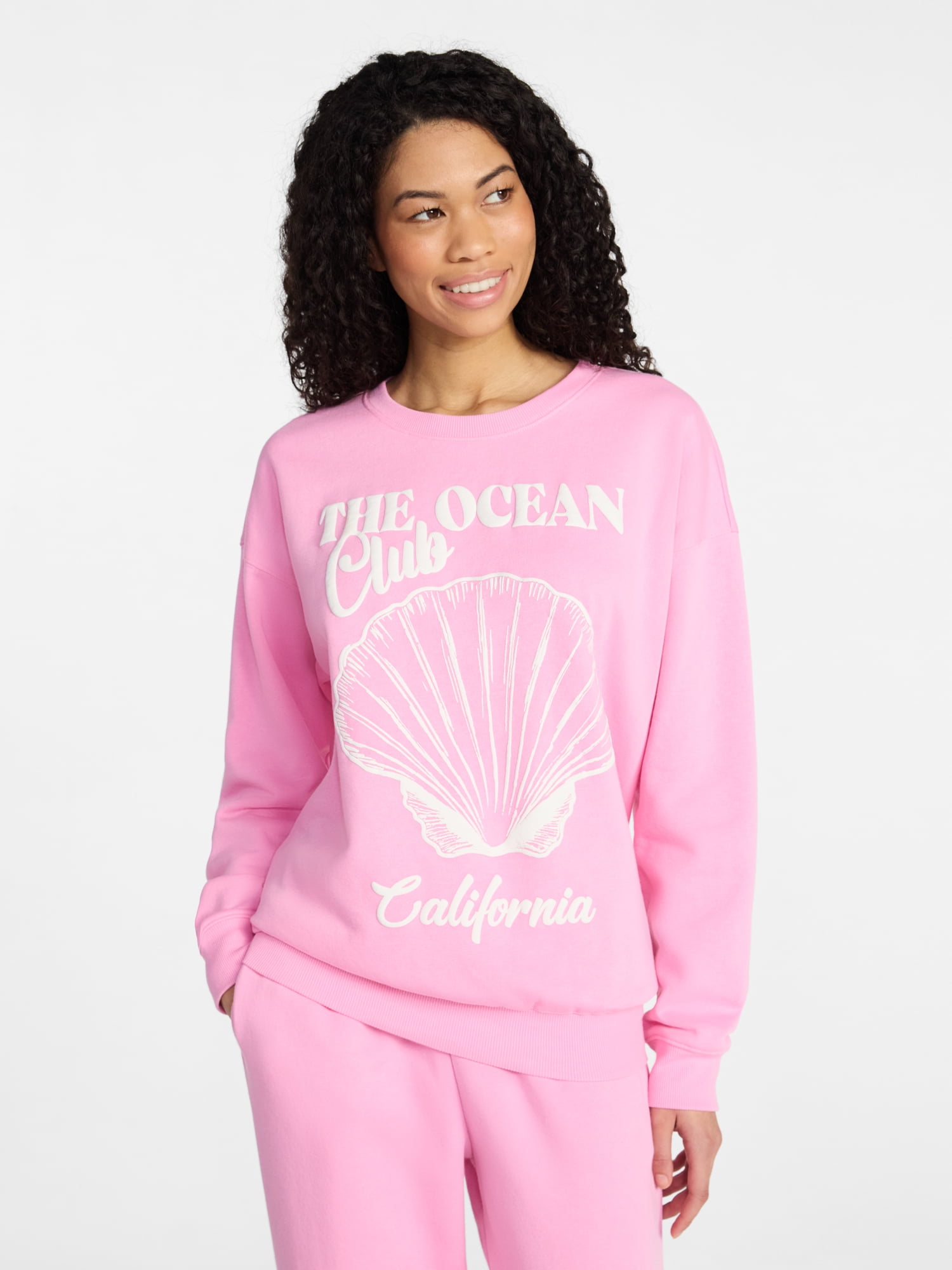 No Boundaries Graphic Crewneck Sweatshirt, Women's and Women's Plus Sizes XXS-4X