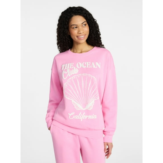 No Boundaries Graphic Crewneck Sweatshirt, Women's XXS-XXL