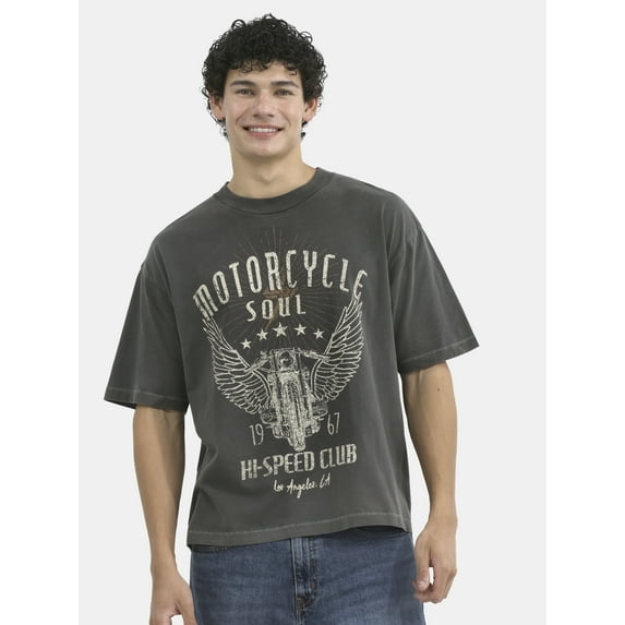 No Boundaries Graphic Crop Tee, Men's & Big Men's