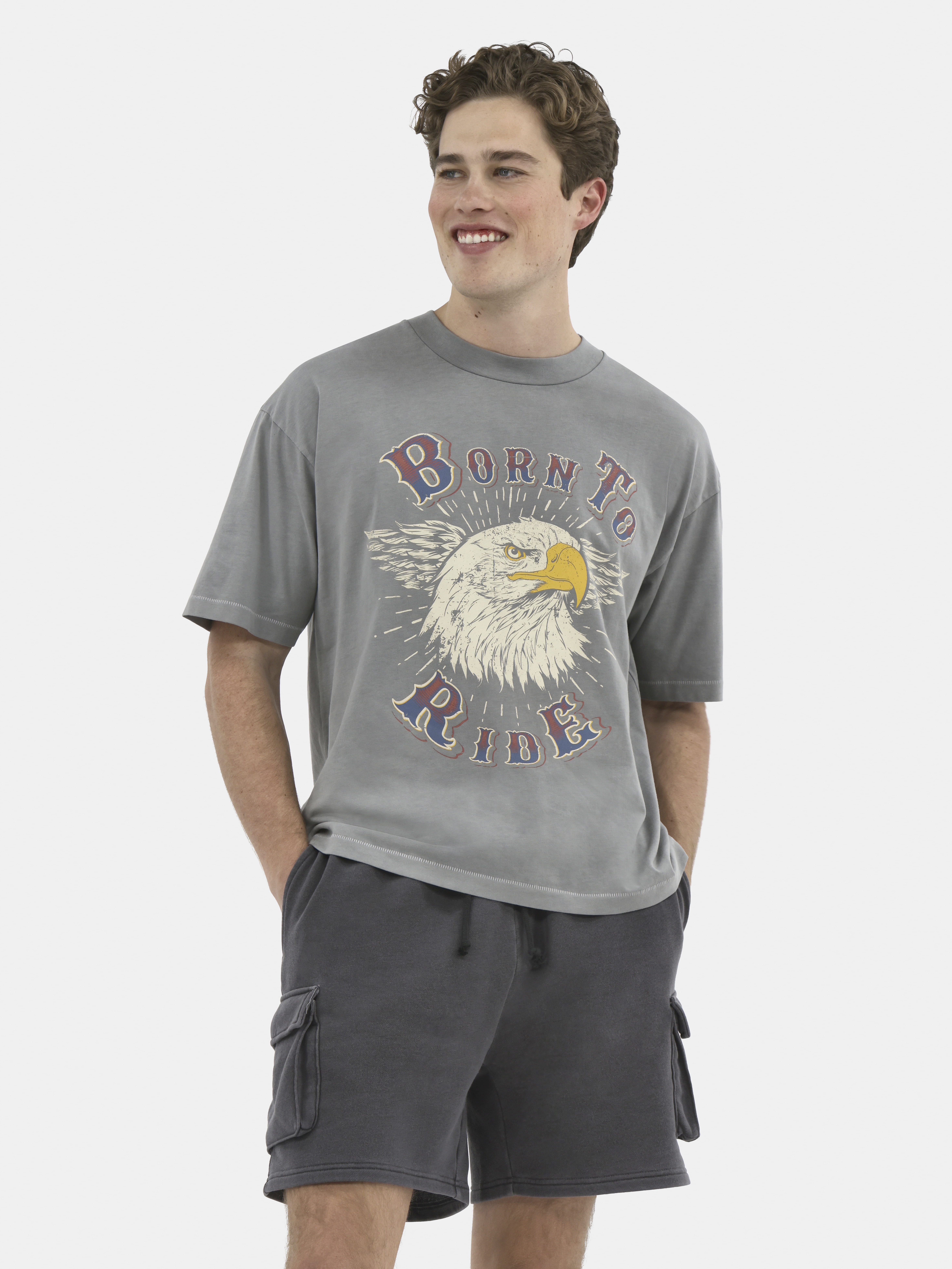 No Boundaries Graphic Crop Tee, Men's and Big Men's XS-5XL