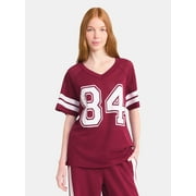 NO BOUNDARIES Graphic Mesh Football Tee, Women's