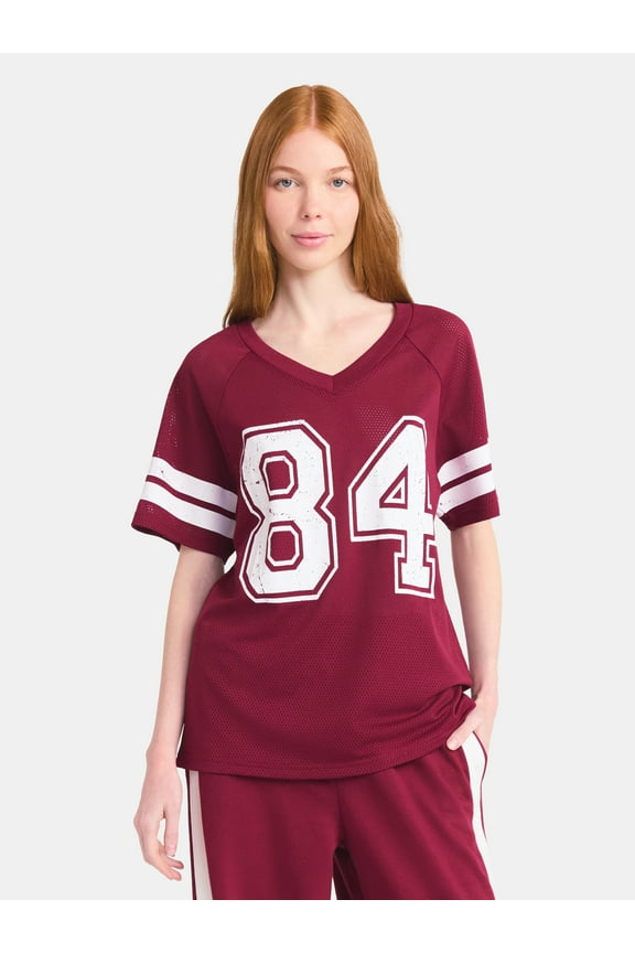 Graphic Mesh Football Tee, Women's