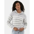 thumbnail image 1 of No Boundaries Half Zip Mock Neck Sweater, Midweight, Women’s, 1 of 5