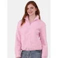 thumbnail image 1 of No Boundaries Half Zip Plush Pullover with Pockets, Women's and Women's Plus, 1 of 12