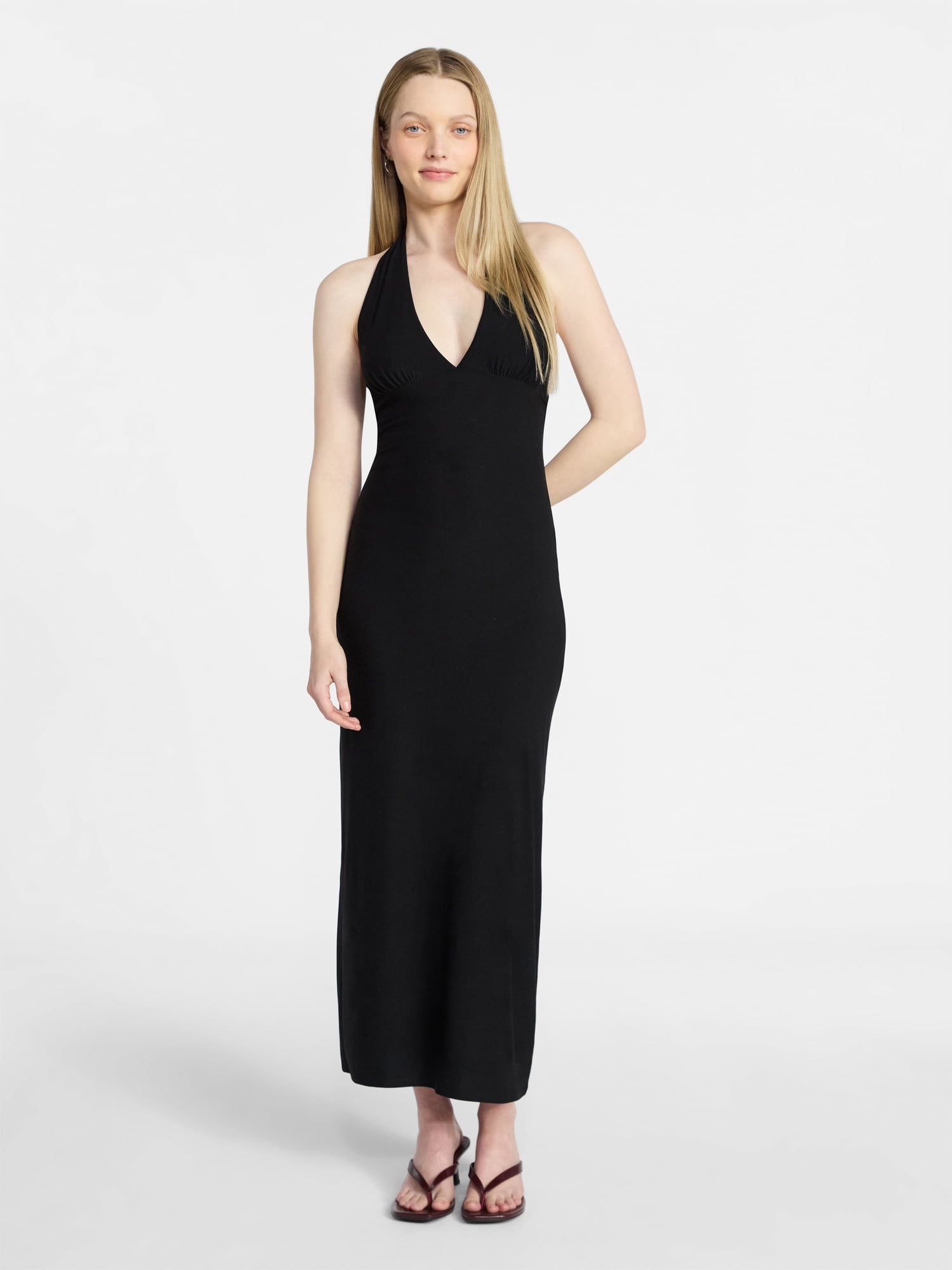 No Boundaries Halter Maxi Dress, Women's & Women's Plus Sizes XXS-4X