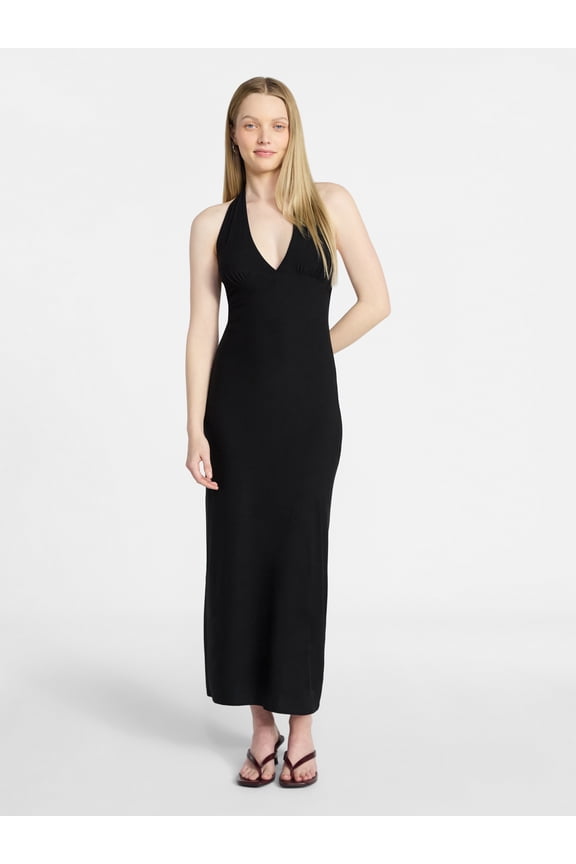 Halter Maxi Dress, Women's & Women's Plus Sizes XXS-4X