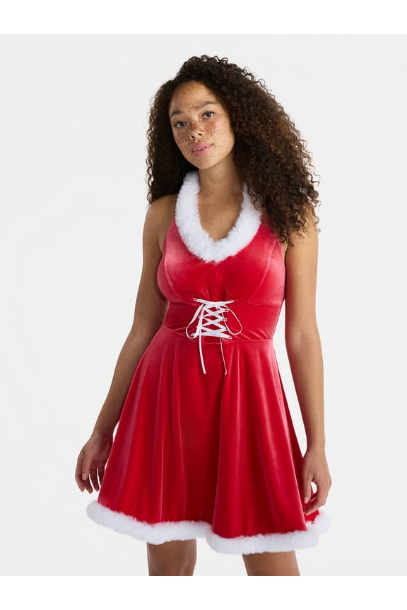 Santa Halter Dress, Women’s