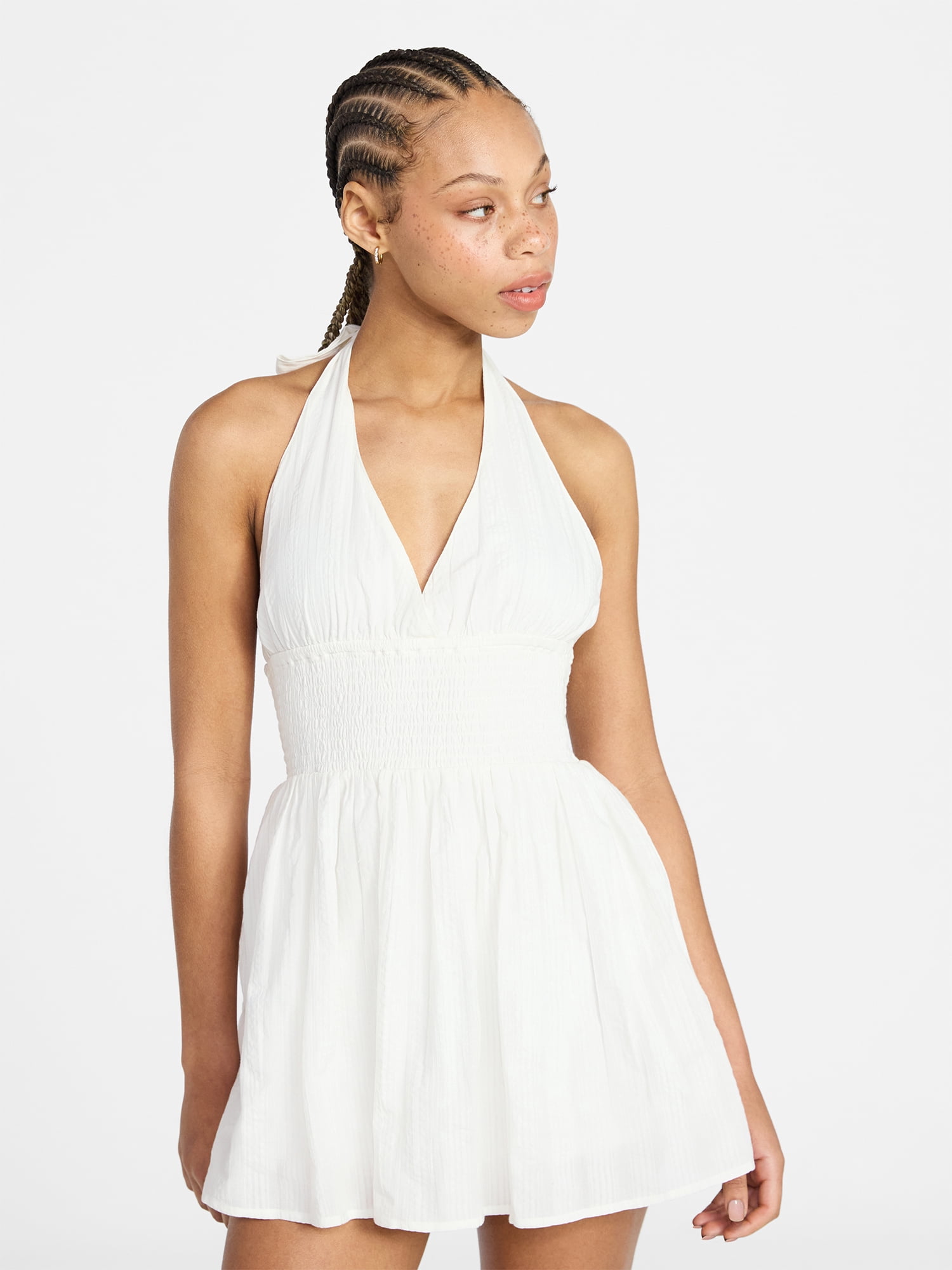 halter drop waist midi dress Steve Madden Women's Ressi Dress, Medium, Cotton main image 0