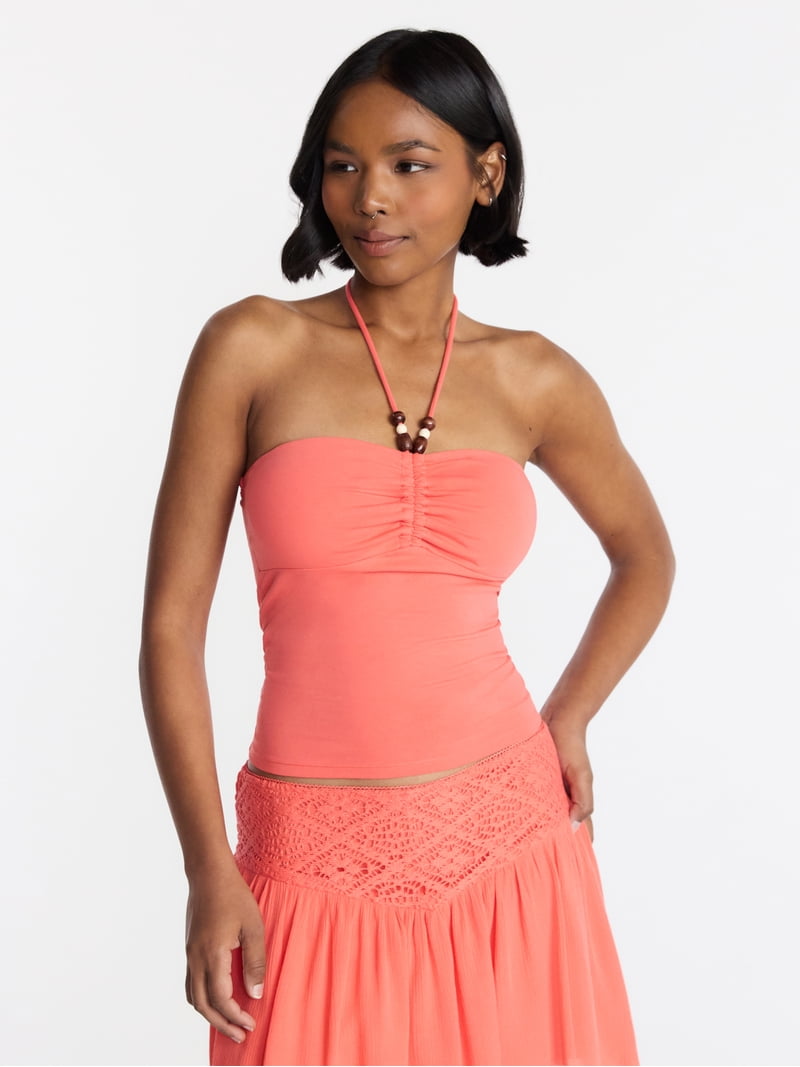 No Boundaries Halter Tube Top, Women's XXS-XXL - Walmart.com