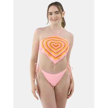No Boundaries Hanky Halter Bikini Top, Women’s