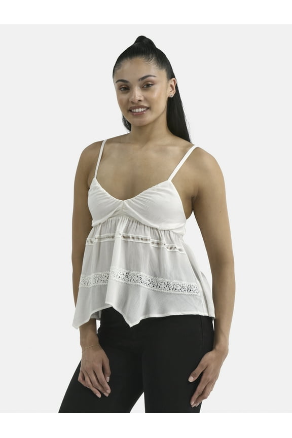 Hanky Hem Cami with Lace, Women's