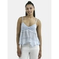 thumbnail image 1 of No Boundaries Hanky Hem Cami with Lace, Women's, 1 of 5