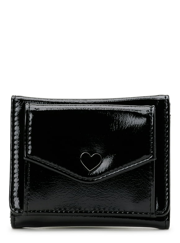 No Boundaries Heart Casual Trifold Wallet, Black