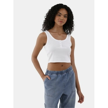 No Boundaries Henley Neck Pullover Sleeveless Tank Tops, XS (Women's)