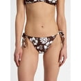 thumbnail image 1 of No Boundaries Hibiscus Printed Side Tie Bikini Bottoms, Women’s, 1 of 5
