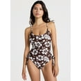 thumbnail image 1 of No Boundaries Hibiscus Printed One-Piece Swimsuit, Women’s, 1 of 4