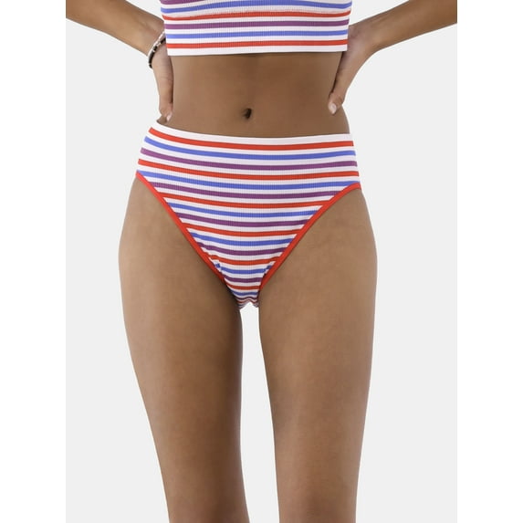 No Boundaries High-Cut Bikini Panty, 2-PACK, Sizes XS-3XL