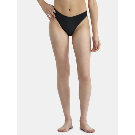 No Boundaries High Leg Mid Rise Cheeky Bikini Bottom, Sizes XXS-XL