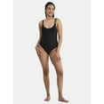 thumbnail image 1 of No Boundaries Women's High Leg One Piece Swimsuit, Sizes XXS-XXL, 1 of 4