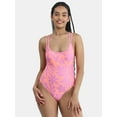 thumbnail image 1 of No Boundaries Women's High Leg One Piece Swimsuit, Sizes XXS-XXL, 1 of 5