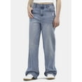 thumbnail image 1 of No Boundaries High Rise Baggy Wide Leg Jeans, 32" Inseam, Women's and Women's Plus XXS-4X, 1 of 5