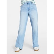 No Boundaries High Rise Baggy Wide Leg Jeans, 30" Inseam, Women's and Women's Plus Sizes XXS-4X
