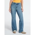 thumbnail image 1 of No Boundaries High Rise Baggy Wide Leg Jeans, 32" Inseam, Women's and Women's Plus XXS-4X, 1 of 5