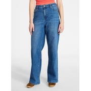No Boundaries High Rise Baggy Wide Leg Jeans, 32" Inseam, Women's and Women's Plus Sizes XXS-4X