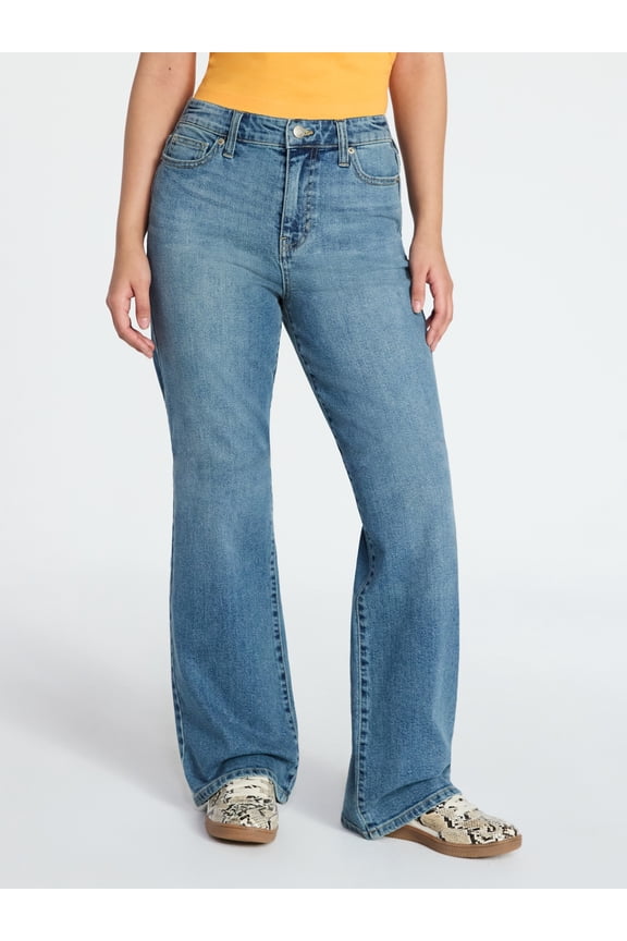 High Rise Baggy Wide Leg Jeans, 32'' Inseam, Women’s and Women's Plus XXS-4X