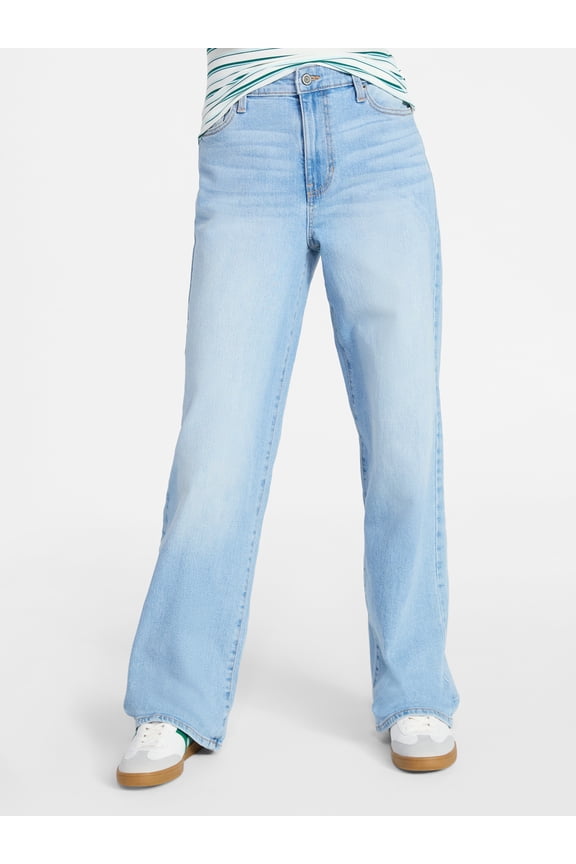 High Rise Baggy Wide Leg Jeans, 30'' Inseam, Women’s and Women's Plus XXS-4X