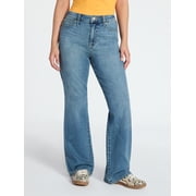 No Boundaries High Rise Baggy Wide Leg Jeans, 34" Inseam, Women's and Women's Plus Sizes XXS-4X