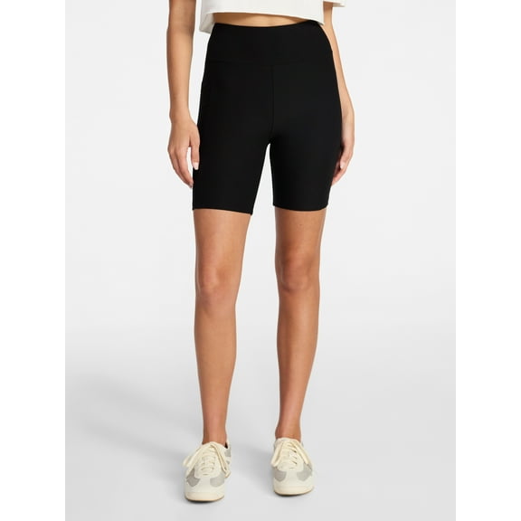 No Boundaries High-Rise Biker Shorts with Phone Pocket, 7” Inseam, Women's XXS-XXL