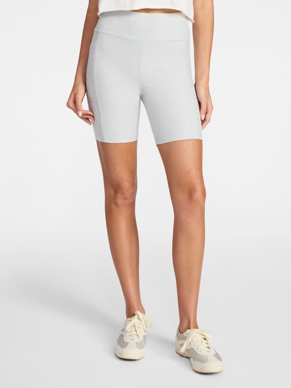 High-Rise Biker Shorts with Phone Pocket, 7 in Inseam, Women's XXS-XXL