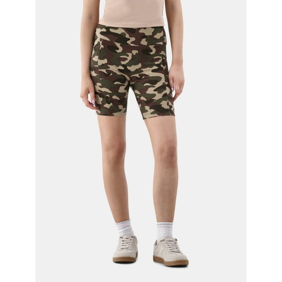 No Boundaries High Rise Bike Shorts, 7” Inseam, Women's