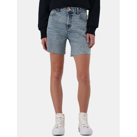 No Boundaries High-Rise Cutoff Jorts, 6” Inseam, Women's