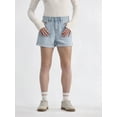 thumbnail image 1 of No Boundaries High Rise Denim Rolled Cuff Shorts, 3'' Inseam, Women's, 1 of 4