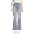thumbnail image 1 of No Boundaries High Rise Destructed Flare Jeans (Women's), 1 of 5