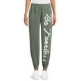 thumbnail image 1 of No Boundaries High Rise Relaxed Fit Graphic Print Jogger Pant (Women's), 1 of 5