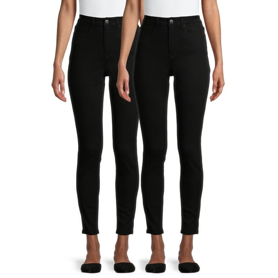 No Boundaries High Rise Skinny Jeans, 2-Pack, Women's