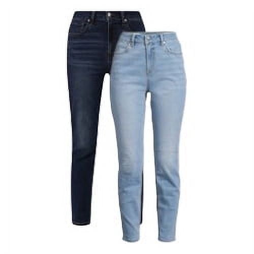 No Boundaries High Rise Skinny Jeans, 29" Inseam, 2-Pack, Women's Sizes 00-20